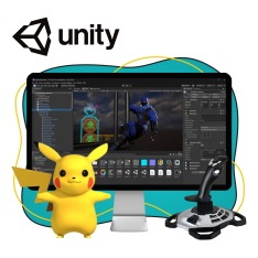 Мир игр на Unity 2D на популярном движке + AI-помощники - КИБЕРшкола программирования для детей, компьютерные курсы для школьников, начинающих и подростков - KIBERone г. Пашковский